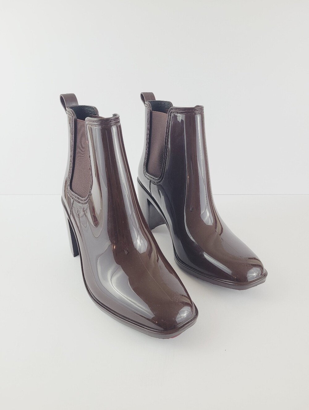 JEFFREY CAMPBELL block heel Chelsea rain boots